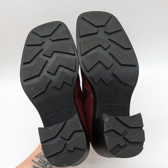 Bare Traps Wear Ever Red Leather Sidewinder Wedge Heel Slip On Loafer 6.5 - Picture 8 of 10